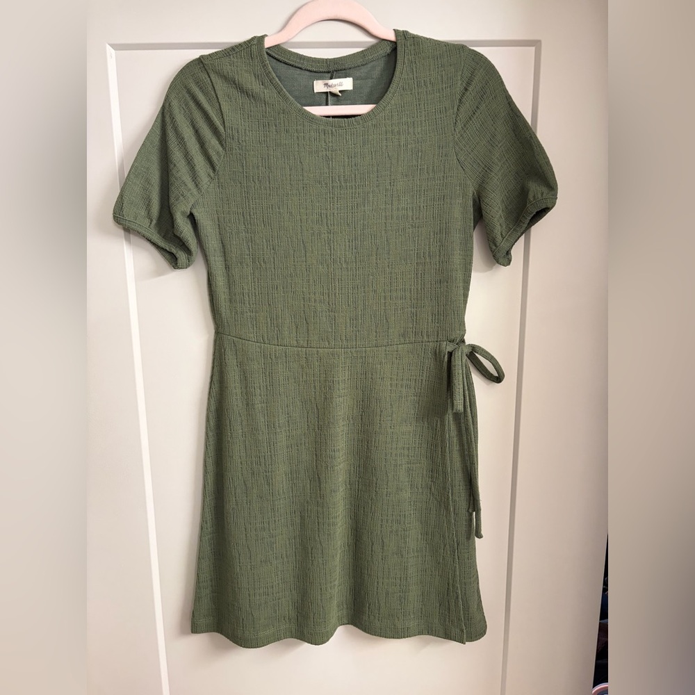 Madewell Green Wrap Mini Dress